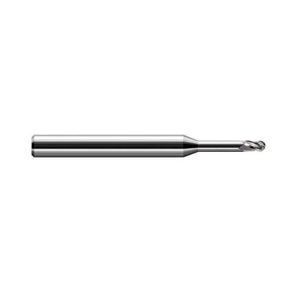 Harvey Tool 0.0620 in. 1/16 Cutter dia. x 0.0930 in. 3/32 x 3/8 in. Reach Carbide Ball End Mill, 4 Flutes 753062 - main